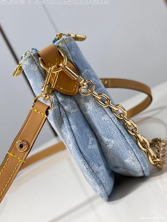 Cheap LOUIS VUITTON Liv double pochette -24.5*13.5*6.5CM 0713